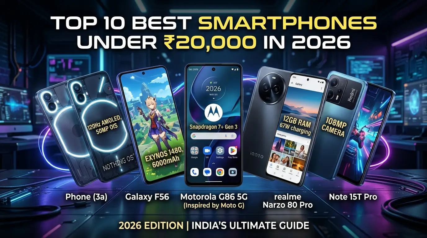 Top 10 Best Latest Smartphones Under 20,000 in 2026