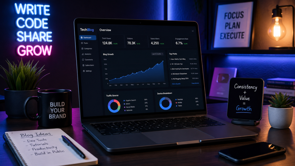How I Grow My Tech Blog Traffic (Real Strategy That Works in 2026)