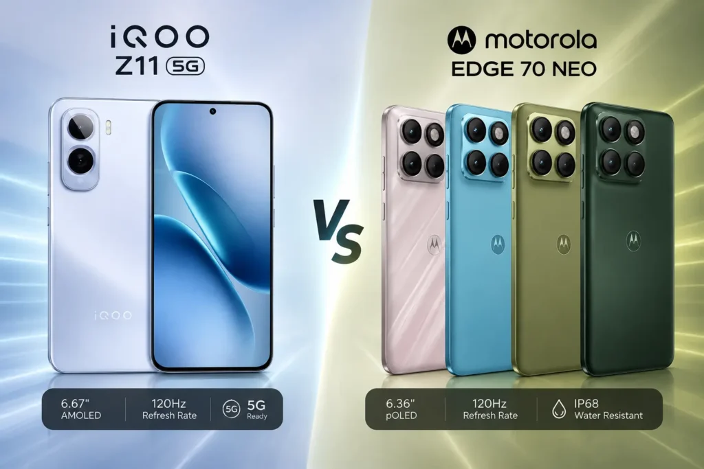 iQOO Z11 vs Motorola Edge 70 Neo Design and Display