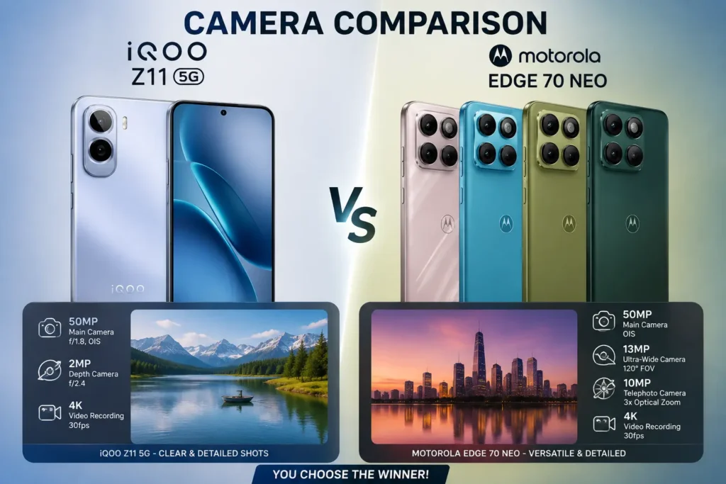 iQOO Z11 vs Motorola Edge 70 NEO Camera Comparison