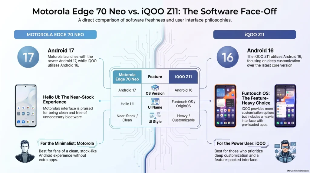 iQOO Z11 vs Motorola Edge 70 Neo Software and Updates